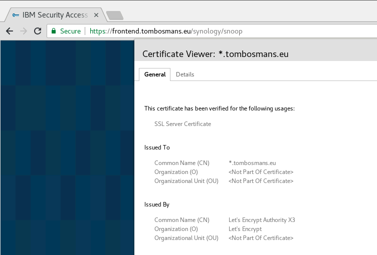 Image:Letsencrypt certificates for my own test servers